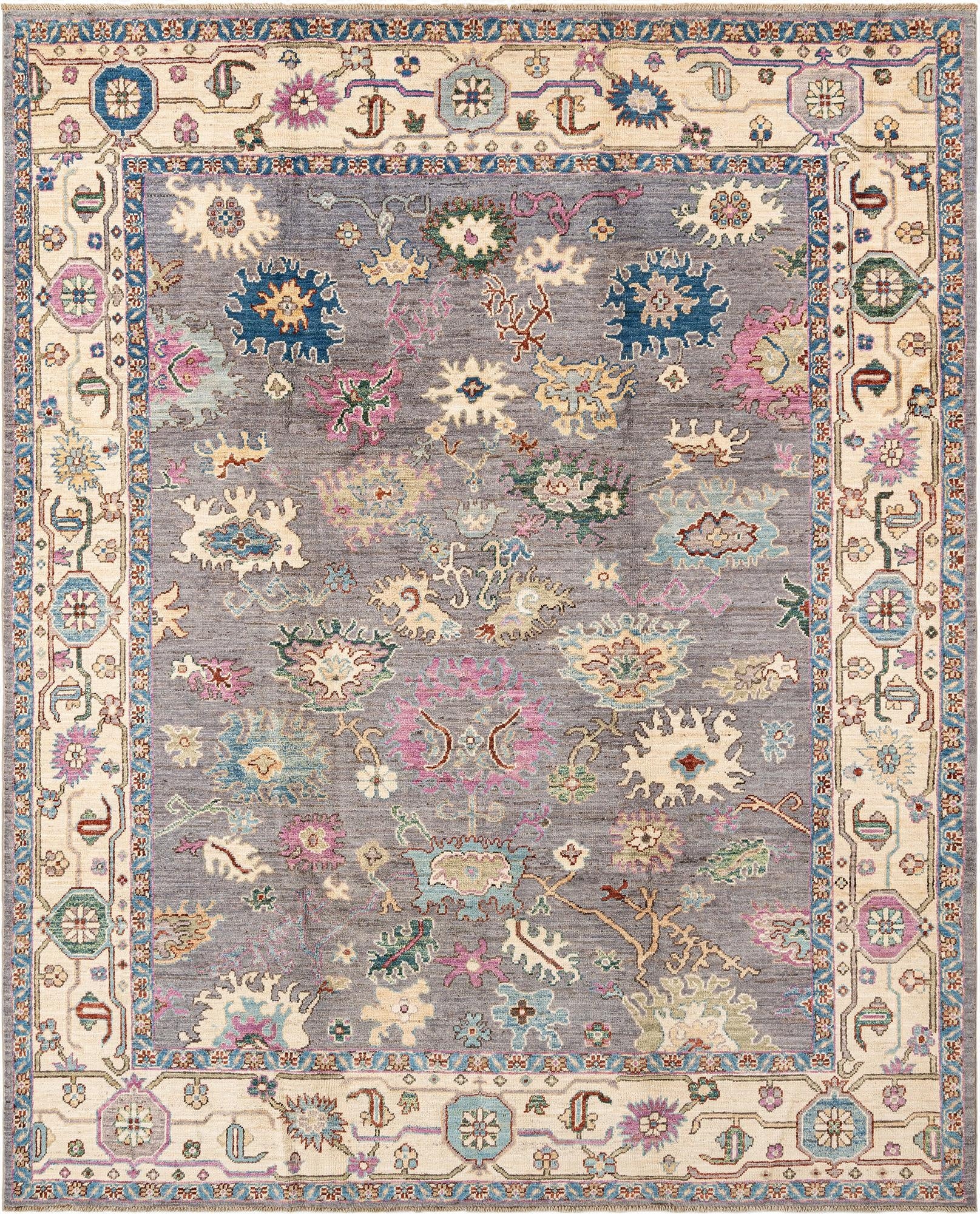 8' x 10'  Hand Knotted Oushak Rug