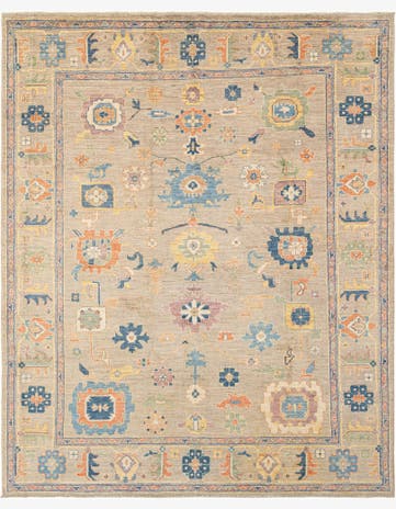 8' 2 x 9' 11 Hand Knotted Oushak Rug