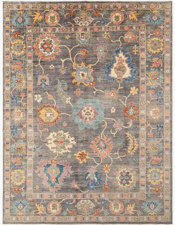 8' 11 x 12' 1 Hand Knotted Oushak Rug