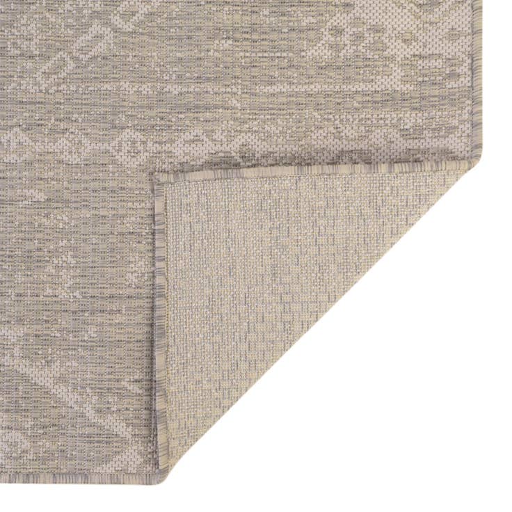 Detail image of Custom Gray Easy-Clean Bohemian Indoor / Outdoor Rug