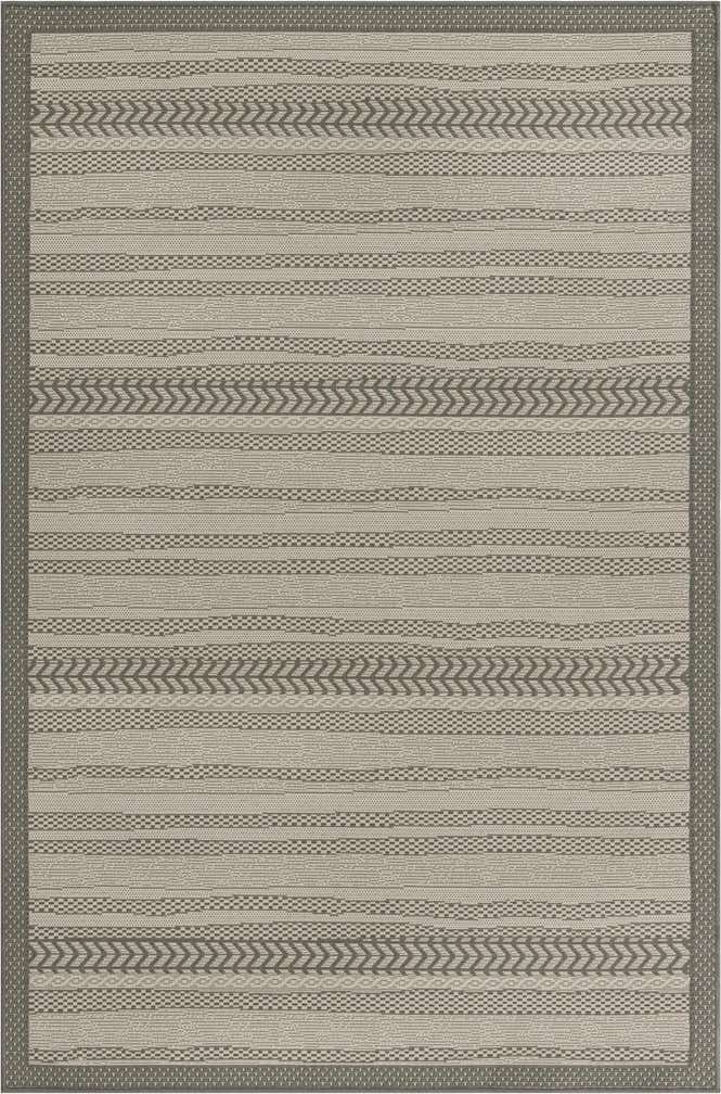 5' 3 x 8' Easy-Clean Border Indoor / Outdoor Rug