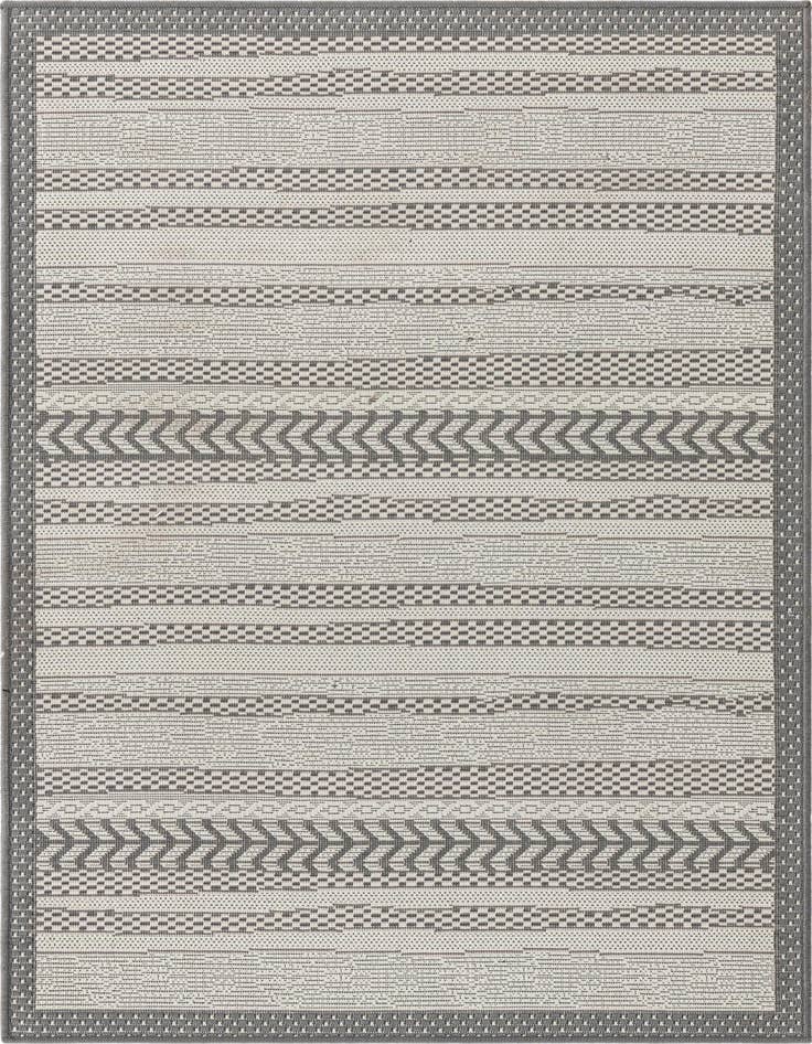 Detail image of 3' 3 x 5' Easy-Clean Border Indoor / Outdoor Rug