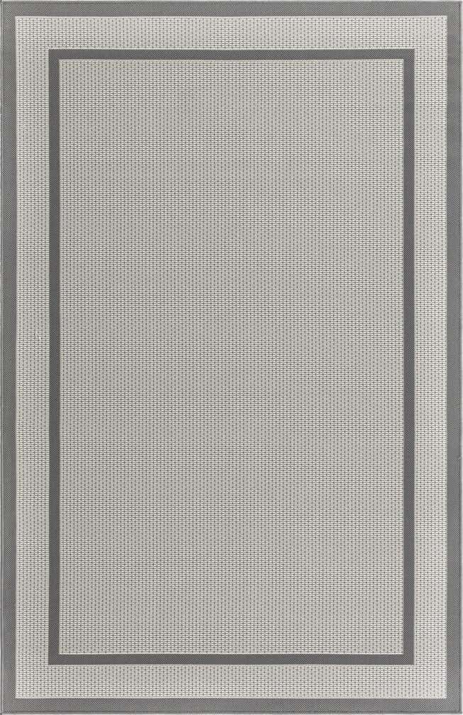 5' 3 x 8' Easy-Clean Border Indoor / Outdoor Rug