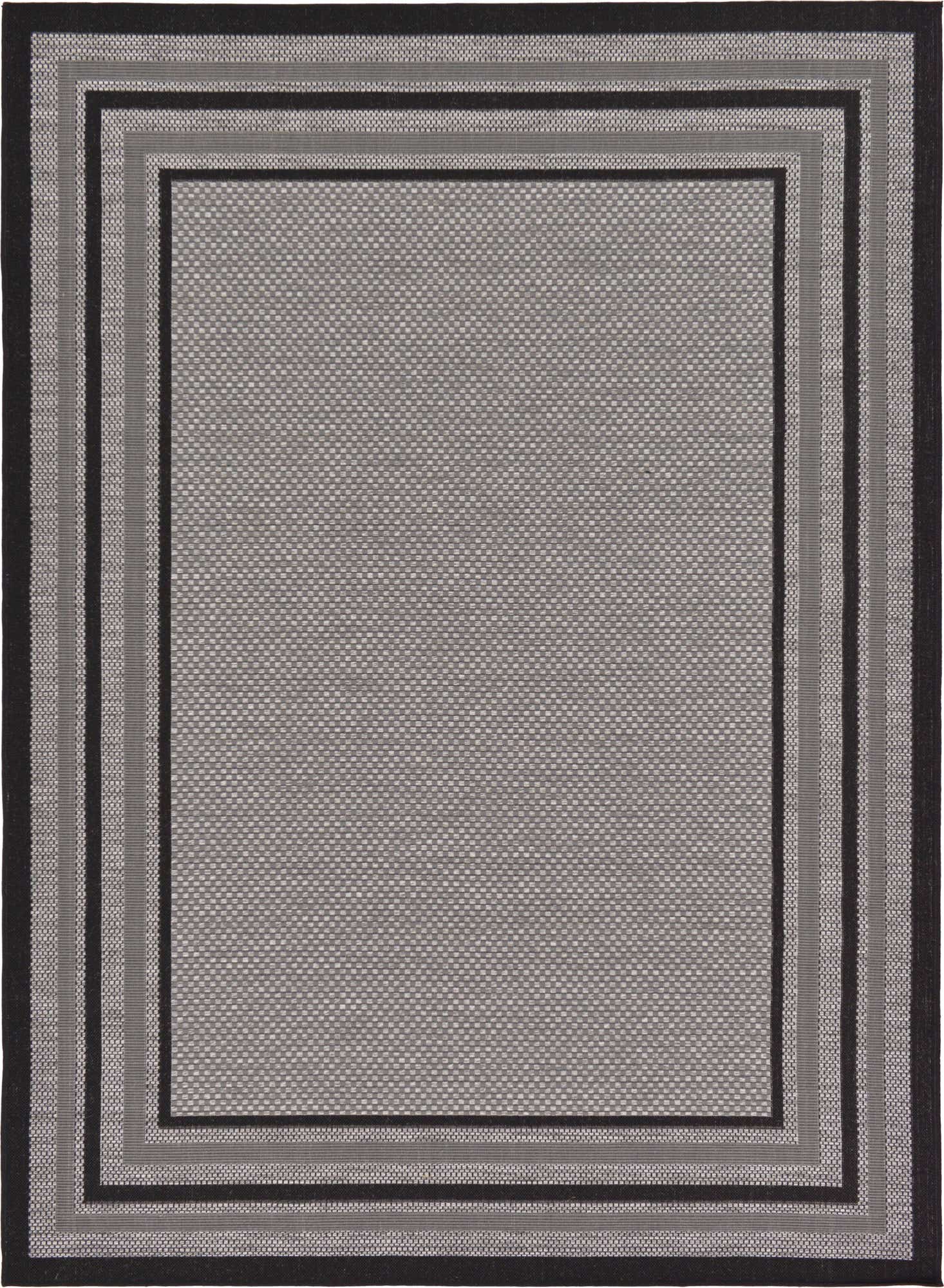 7' x 10' Easy-Clean Border Indoor / Outdoor Rug