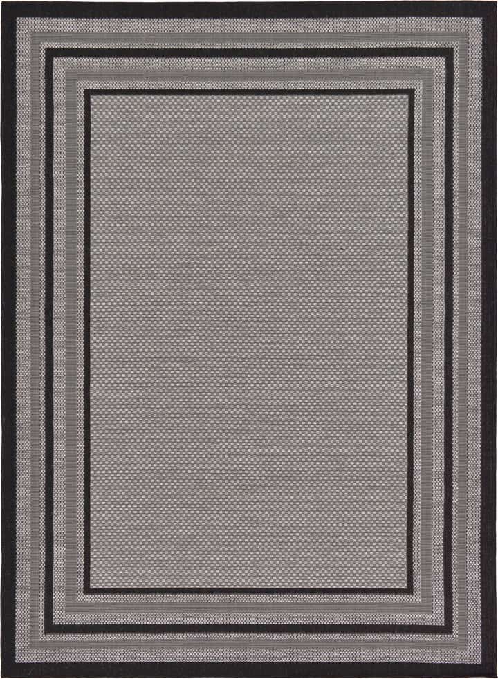 7' x 10' Easy-Clean Border Indoor / Outdoor Rug