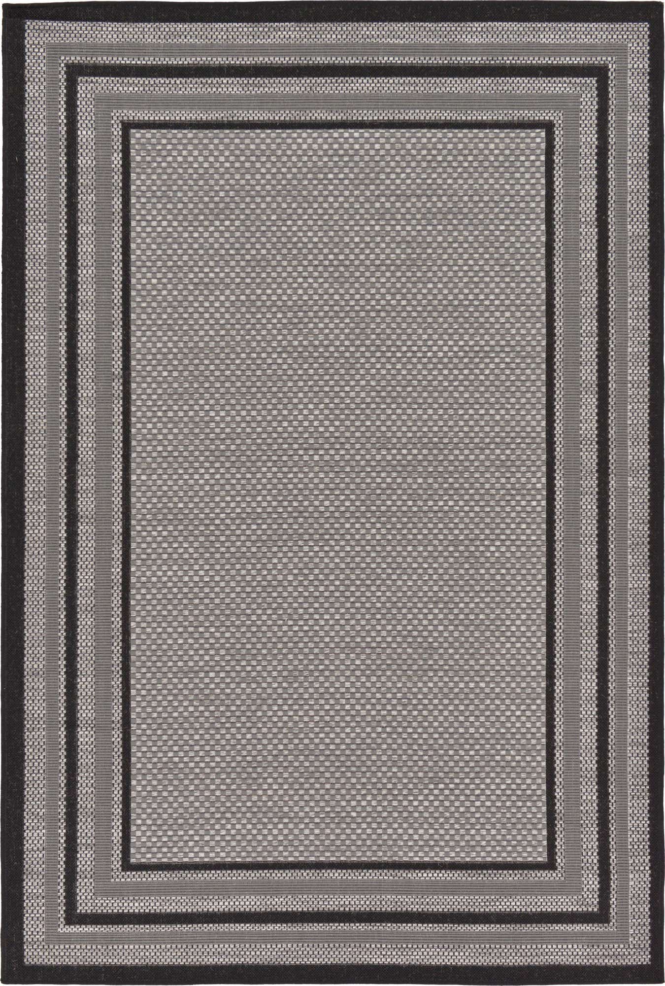 5' 3 x 8' Easy-Clean Border Indoor / Outdoor Rug