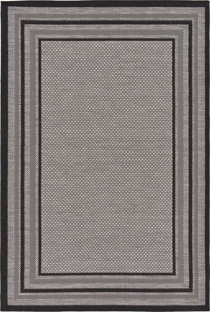 5' 3 x 8' Easy-Clean Border Indoor / Outdoor Rug
