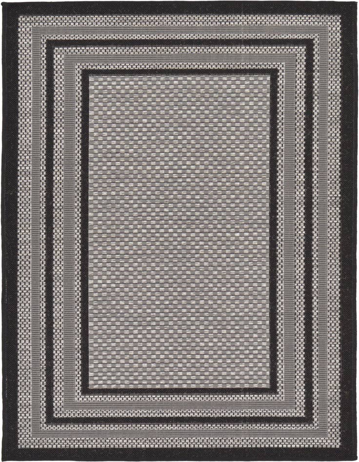 Detail image of 3' 3 x 5' Easy-Clean Border Indoor / Outdoor Rug