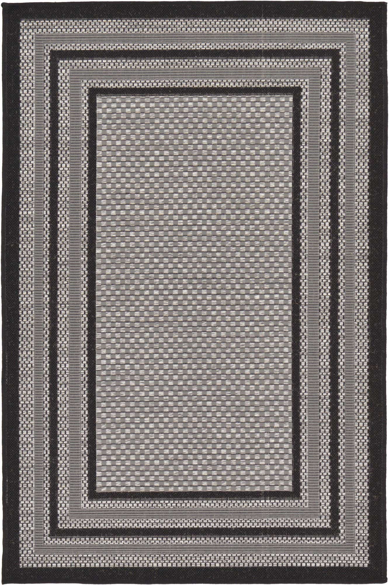 3' 3 x 5' Easy-Clean Border Indoor / Outdoor Rug