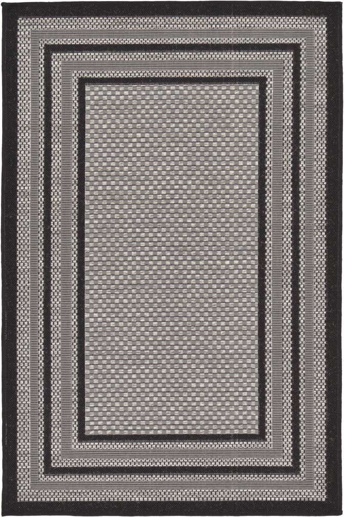 3' 3 x 5' Easy-Clean Border Indoor / Outdoor Rug