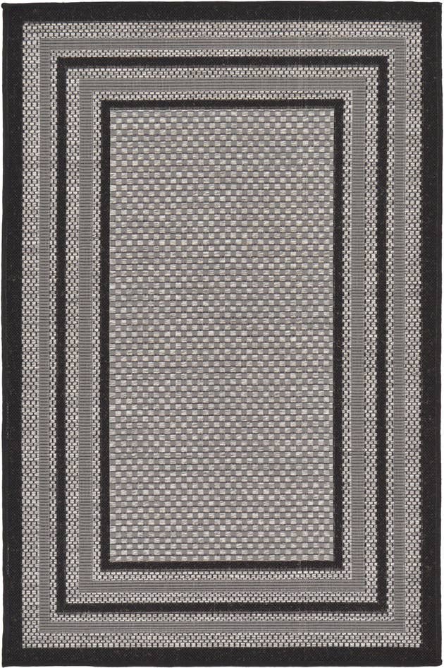 Detail image of 3' 3 x 5' Easy-Clean Border Indoor / Outdoor Rug