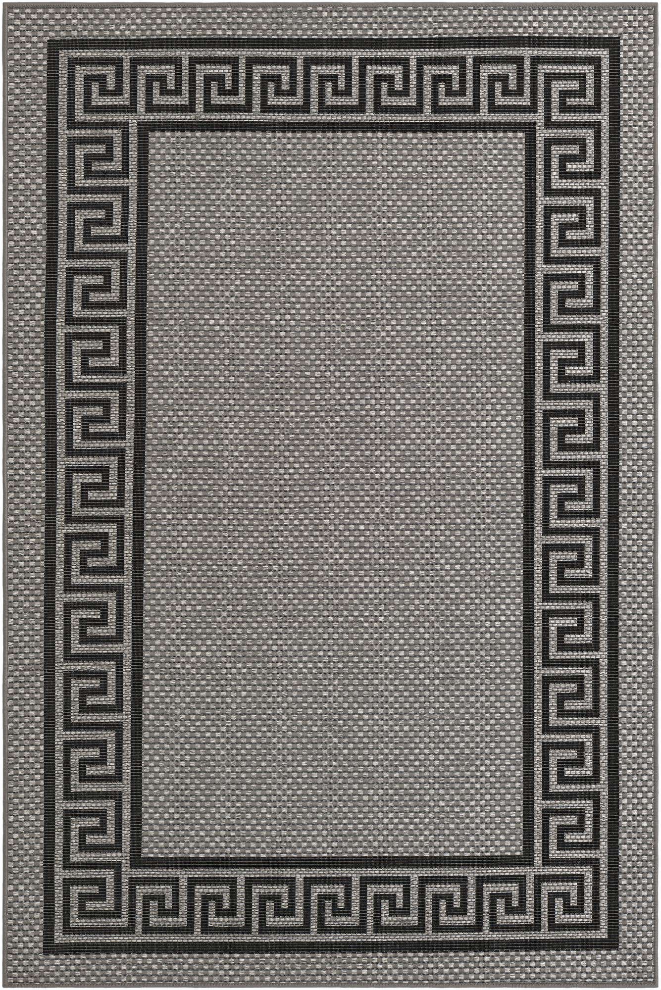 5' 3 x 8' Easy-Clean Border Indoor / Outdoor Rug