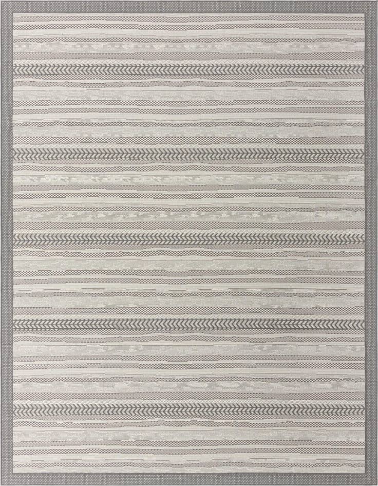 Detail image of 9' x 12' 2 Easy-Clean Border Indoor / Outdoor Rug