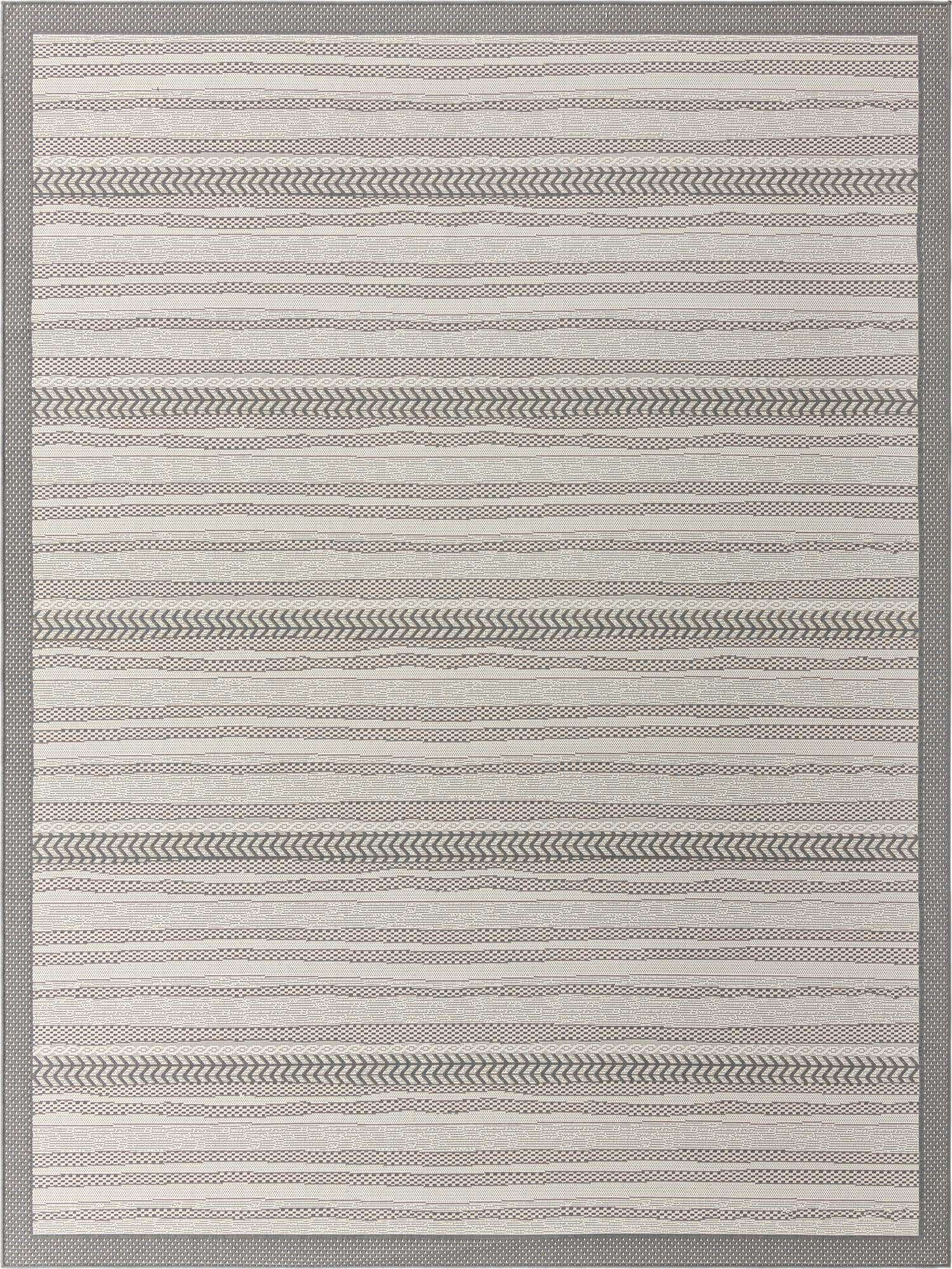 9' x 12' 2 Easy-Clean Border Indoor / Outdoor Rug