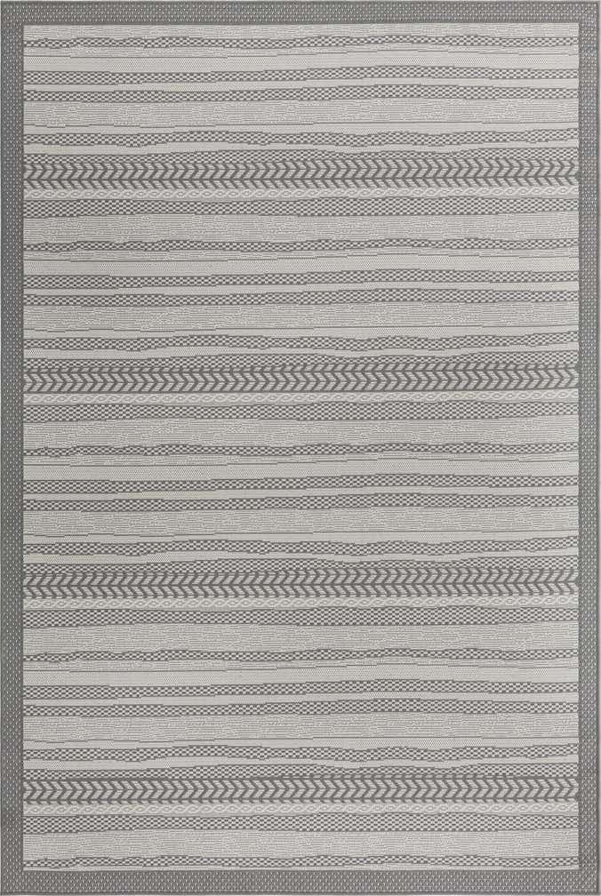 6' x 9' Easy-Clean Border Indoor / Outdoor Rug