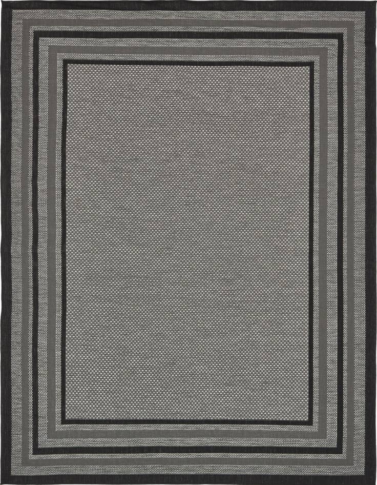 Detail image of 9' x 12' Easy-Clean Border Indoor / Outdoor Rug