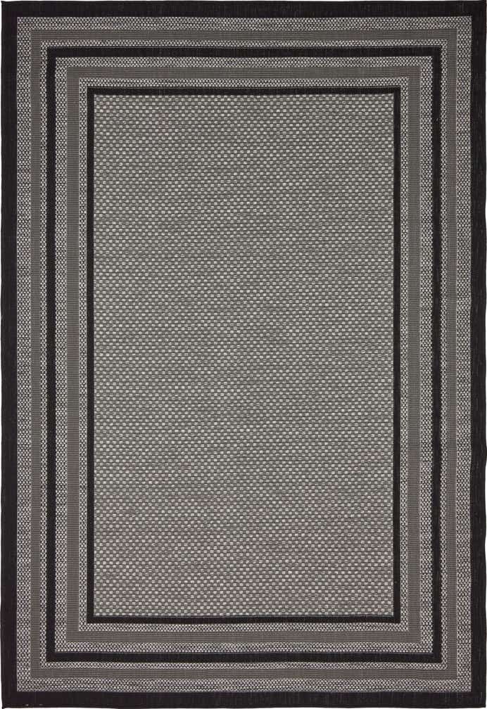 6' x 9' Easy-Clean Border Indoor / Outdoor Rug