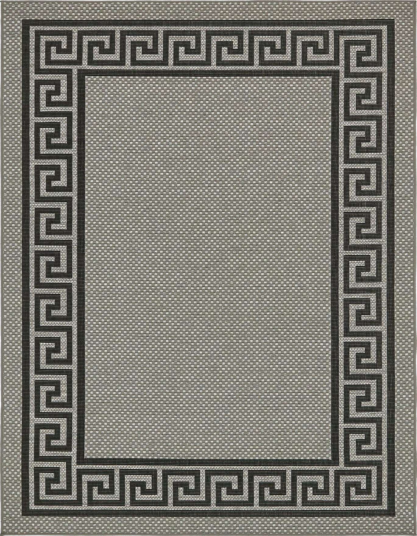6' x 9' Easy-Clean Border Indoor / Outdoor Rug