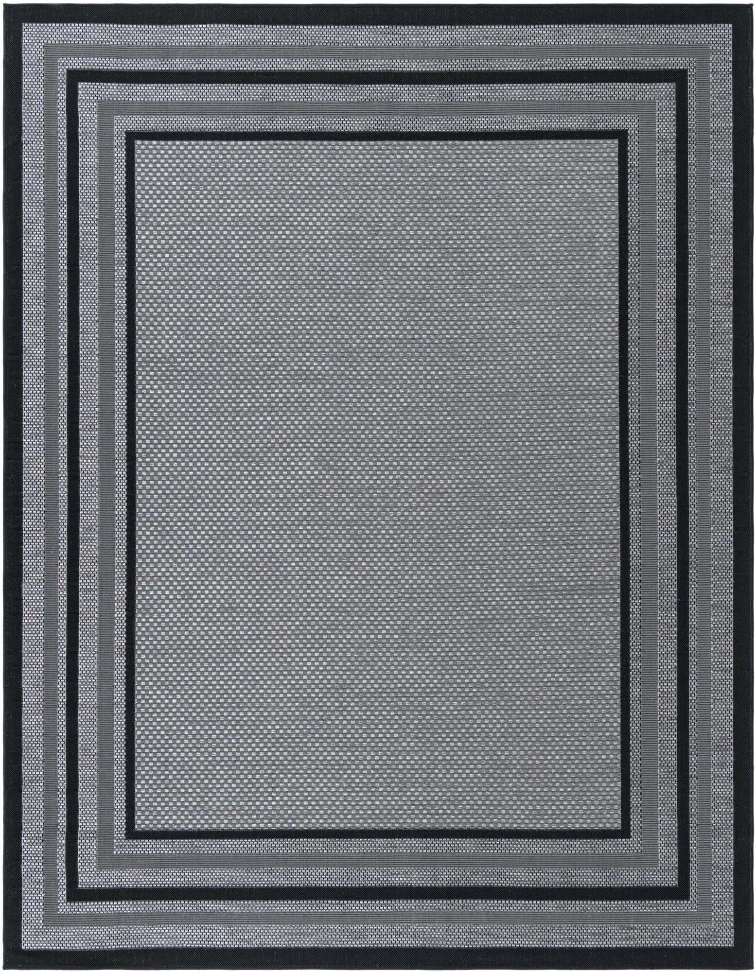 7' 10 x 10' Easy-Clean Border Indoor / Outdoor Rug