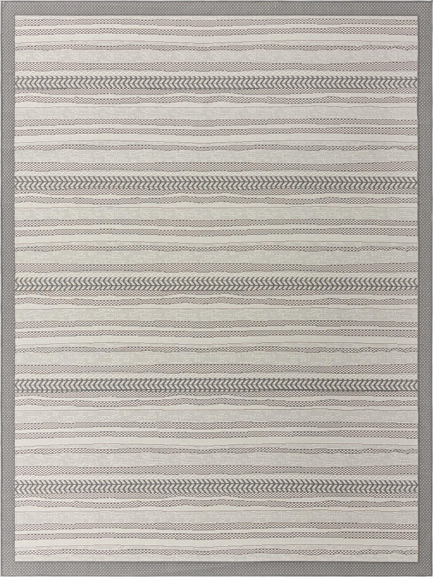 Primary image 9' x 12' 2  Washable Border Indoor / Outdoor Rug