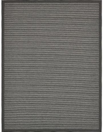 Gray Easy-Clean Border Indoor / Outdoor Rug