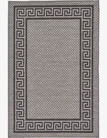 3' 3 x 5' Easy-Clean Border Indoor / Outdoor Rug
