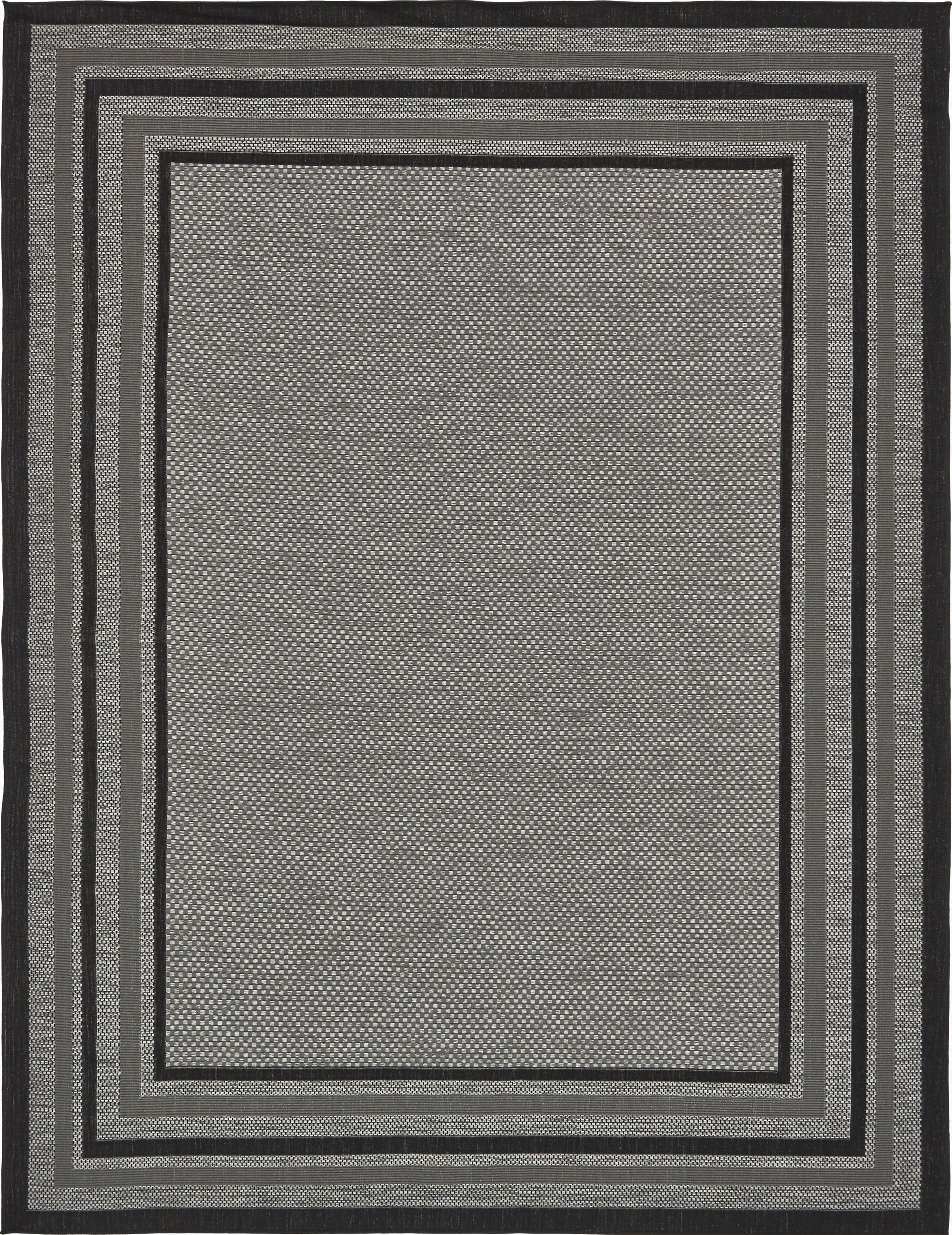 Primary image 9' x 12'  Washable Border Indoor / Outdoor Rug