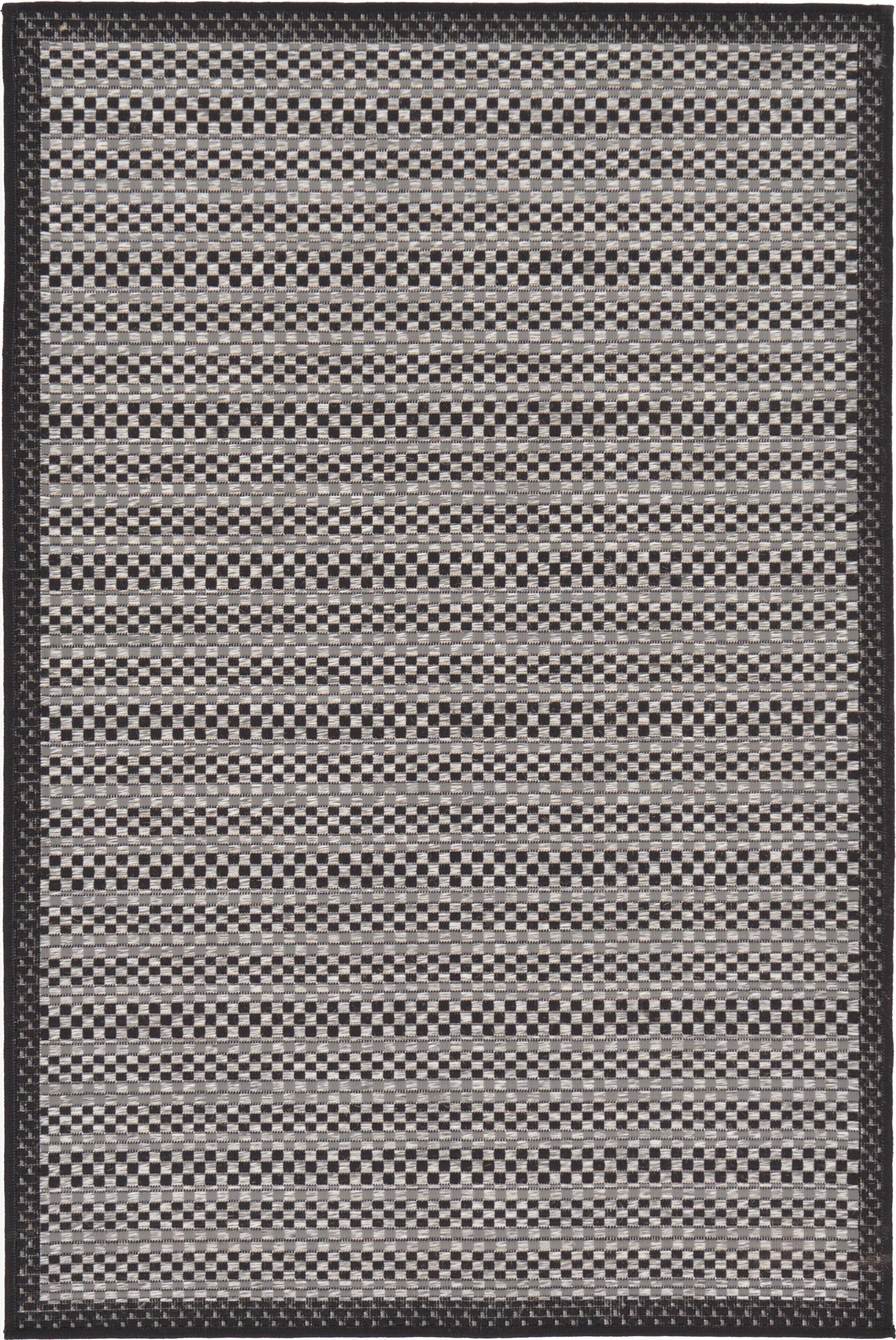 Primary image 3' 3 x 5'  Washable Border Indoor / Outdoor Rug