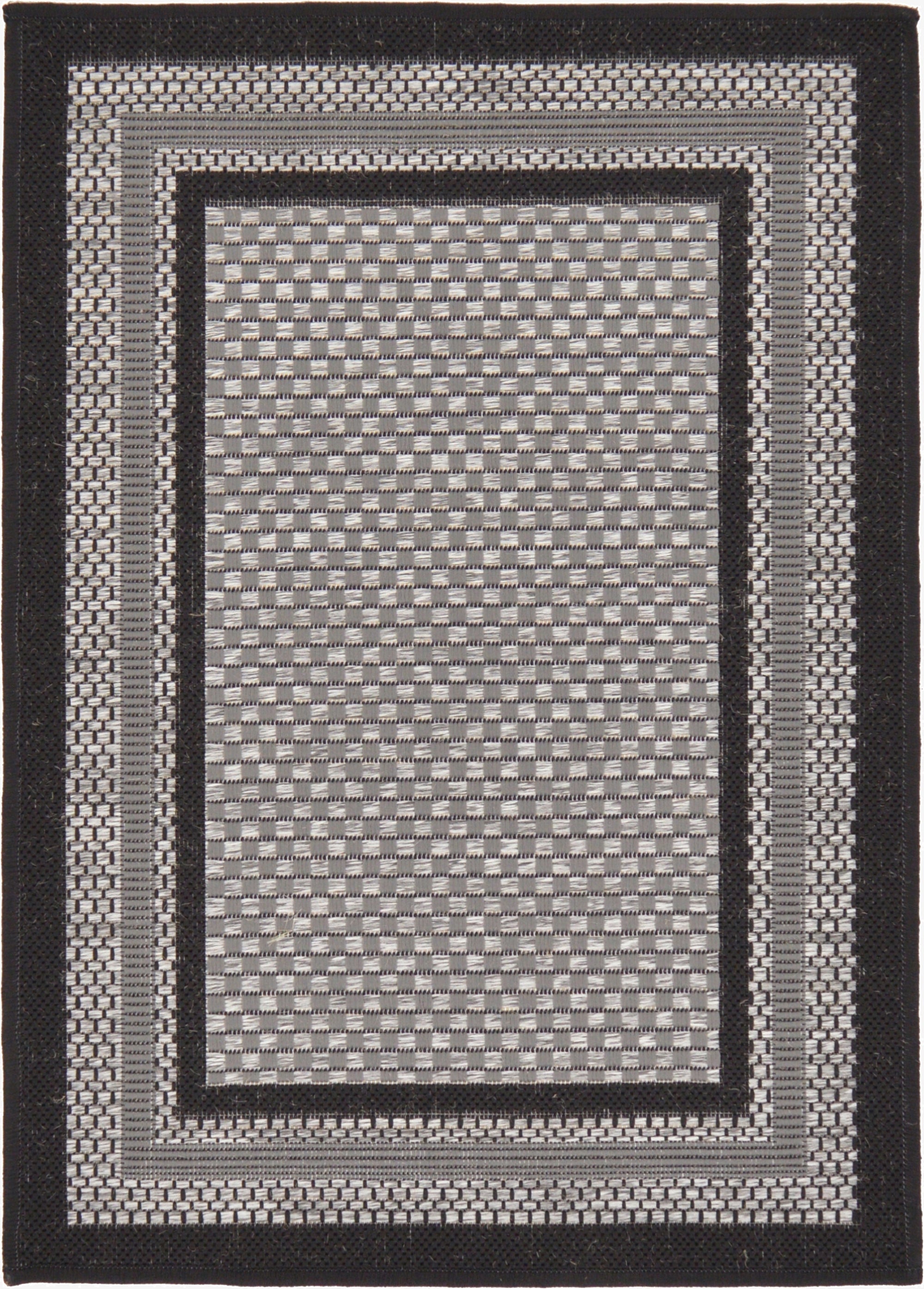 Primary image 2' 2 x 3'  Washable Border Indoor / Outdoor Rug