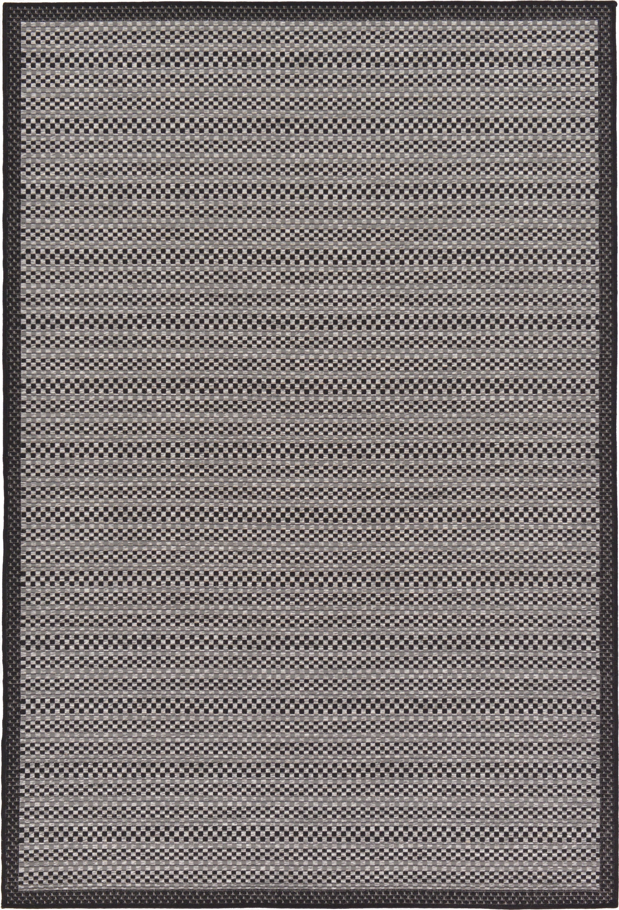 Primary image 5' 3 x 8'  Washable Border Indoor / Outdoor Rug