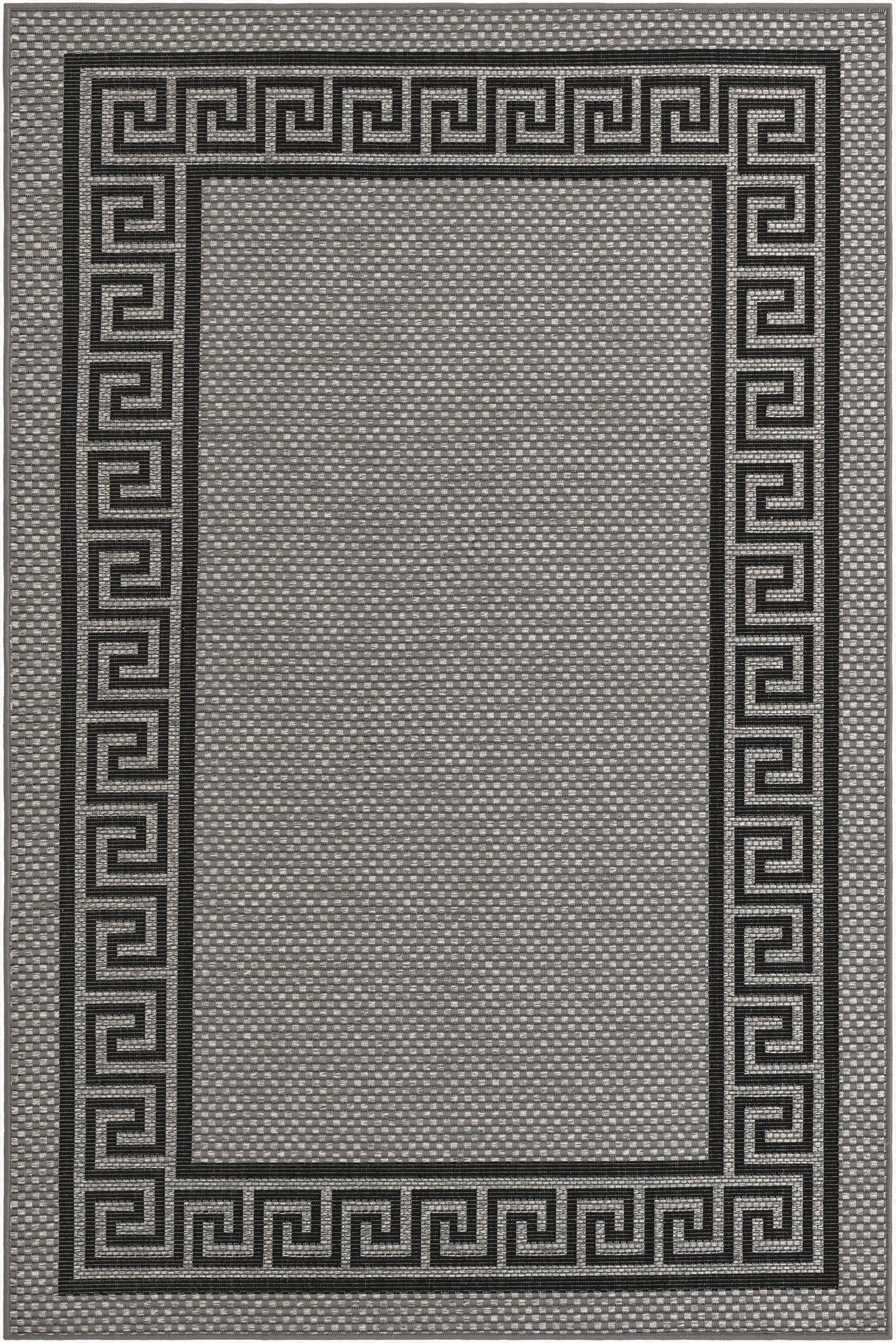 Primary image 5' 3 x 8'  Washable Border Indoor / Outdoor Rug