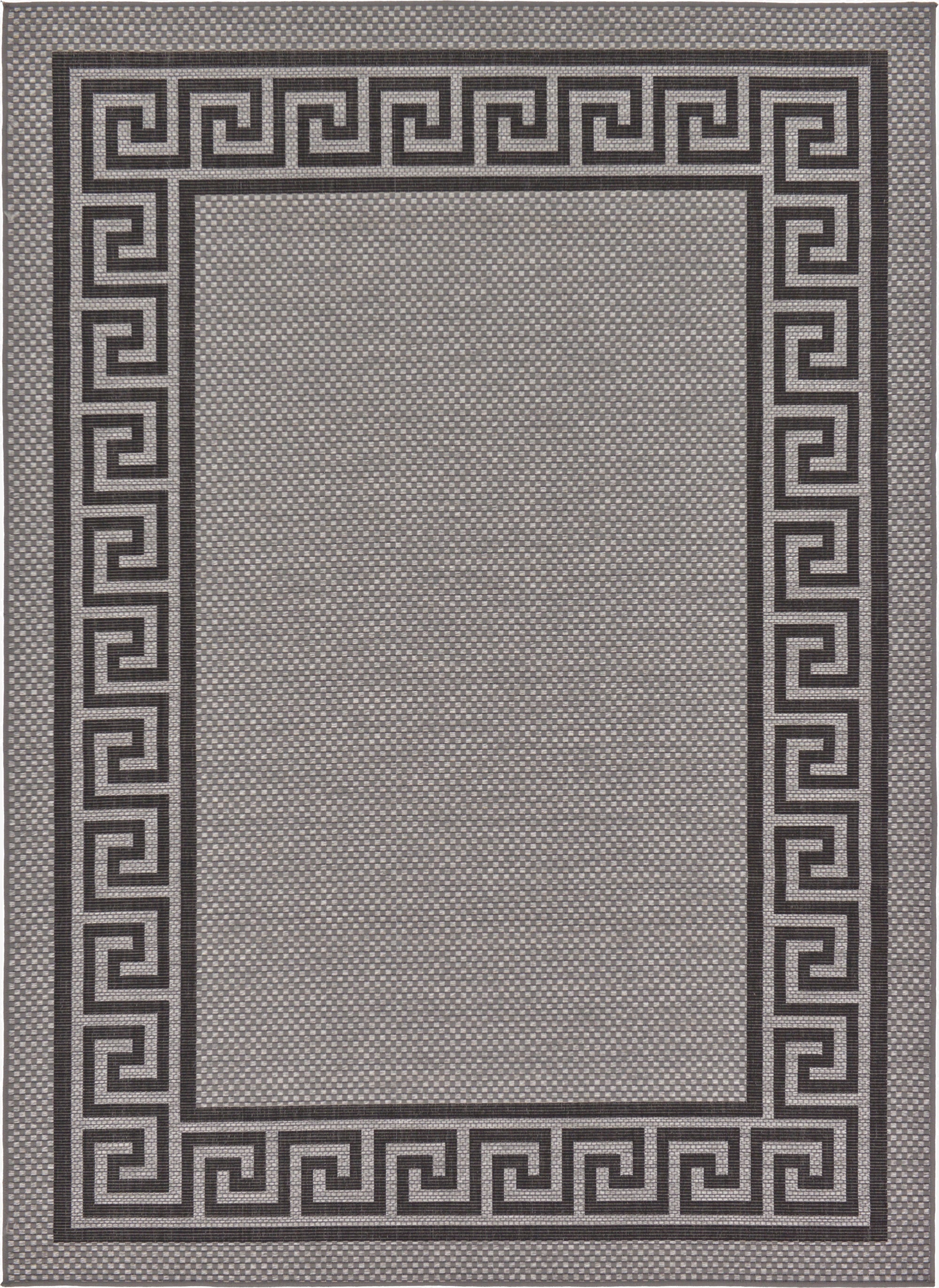 Primary image 7' x 10'  Washable Border Indoor / Outdoor Rug