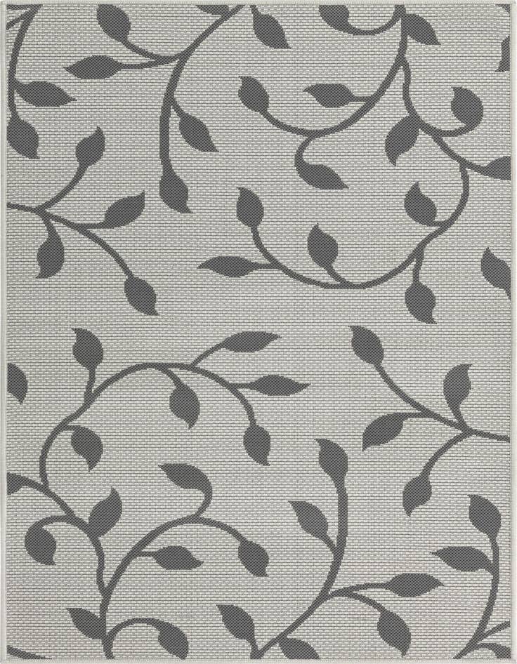 Detail image of 3' 3 x 5' Easy-Clean Botanical Indoor / Outdoor Rug