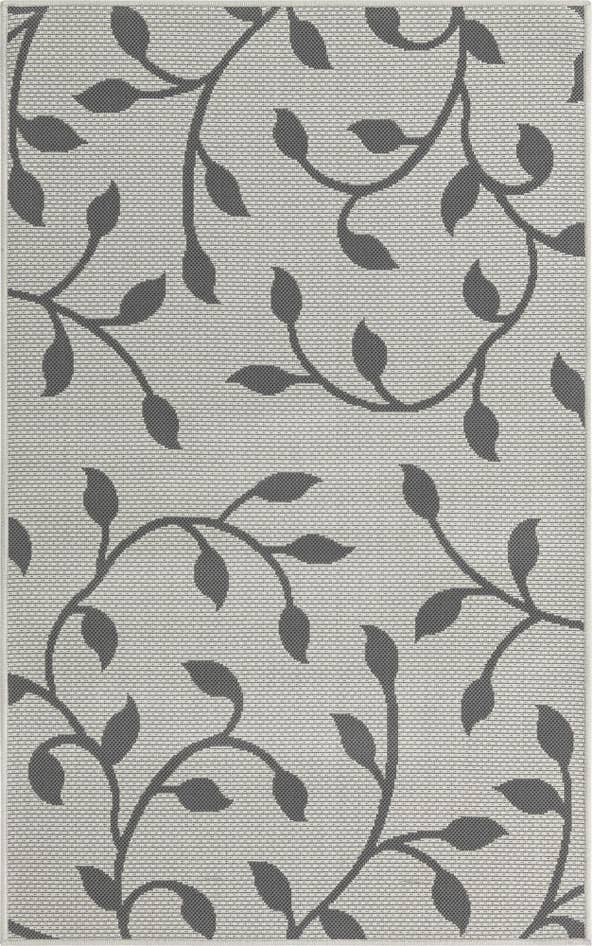 Detail image of 3' 3 x 5' Easy-Clean Botanical Indoor / Outdoor Rug