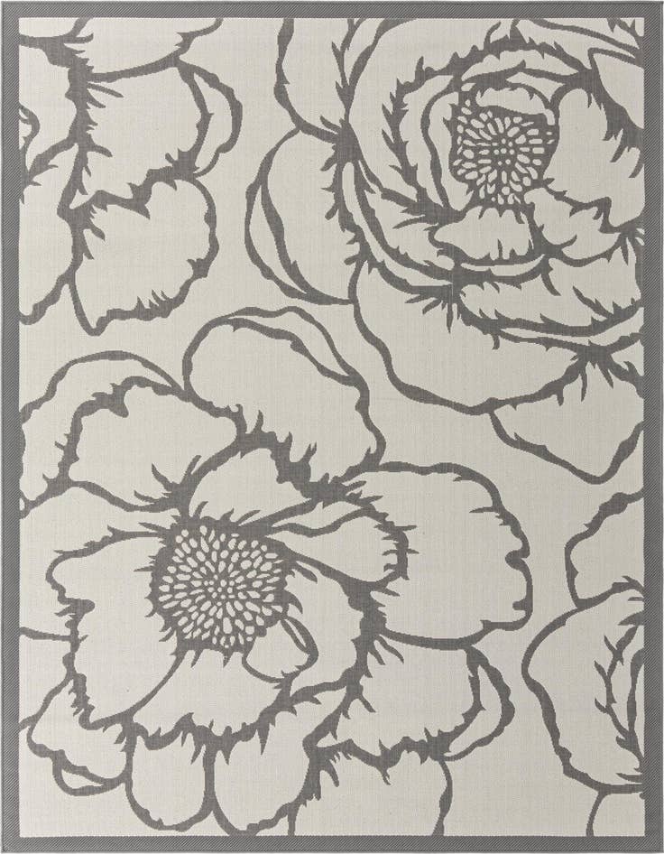 Detail image of 7' x 10' Easy-Clean Botanical Indoor / Outdoor Rug
