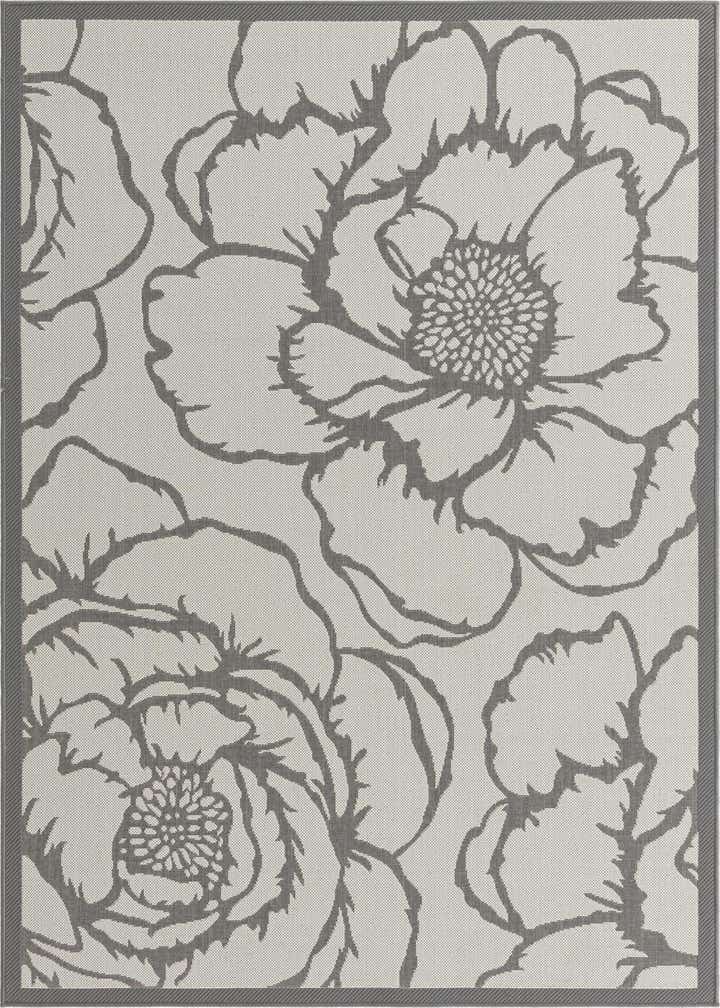 5' 3 x 8' Easy-Clean Botanical Indoor / Outdoor Rug