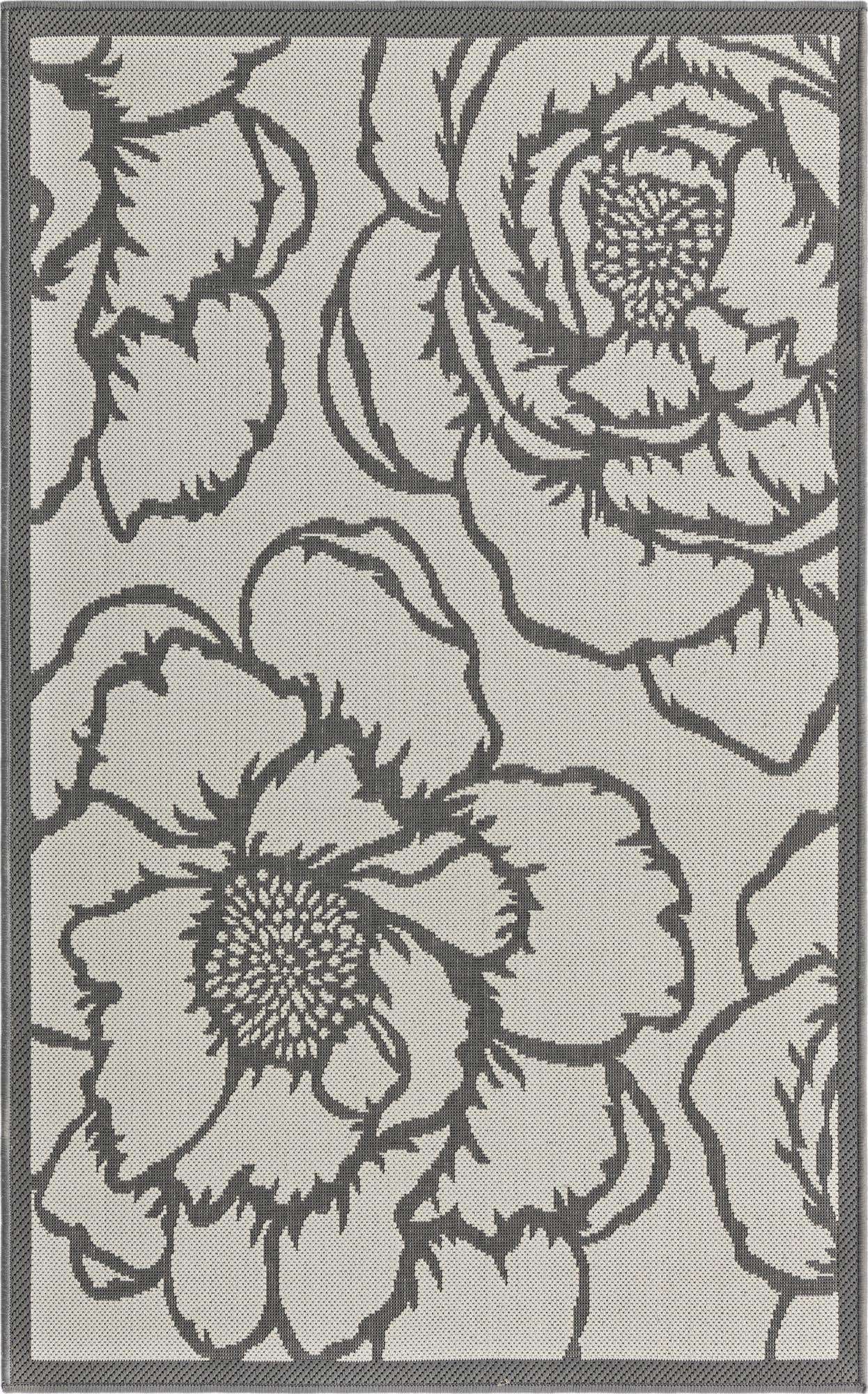 3' 3 x 5' Easy-Clean Botanical Indoor / Outdoor Rug