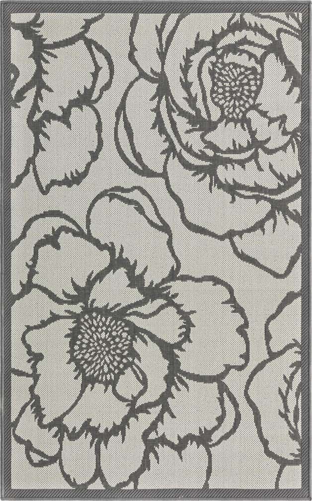 3' 3 x 5' Easy-Clean Botanical Indoor / Outdoor Rug