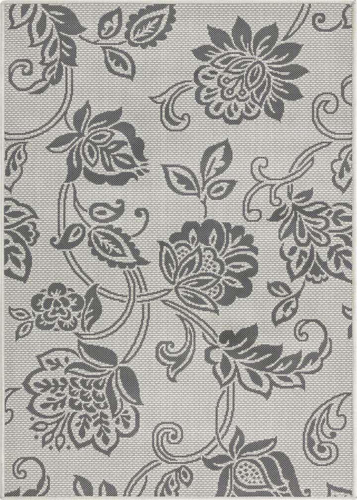 3' 3 x 5' Easy-Clean Botanical Indoor / Outdoor Rug