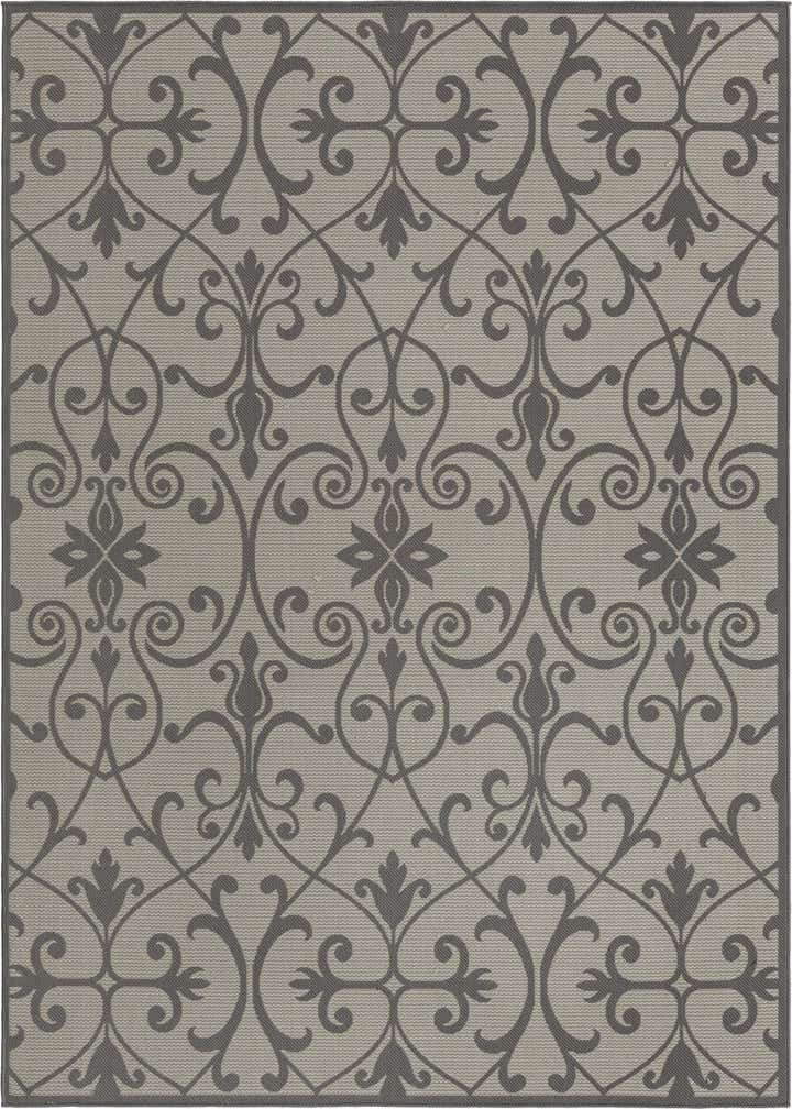 7' x 10' Easy-Clean Botanical Indoor / Outdoor Rug