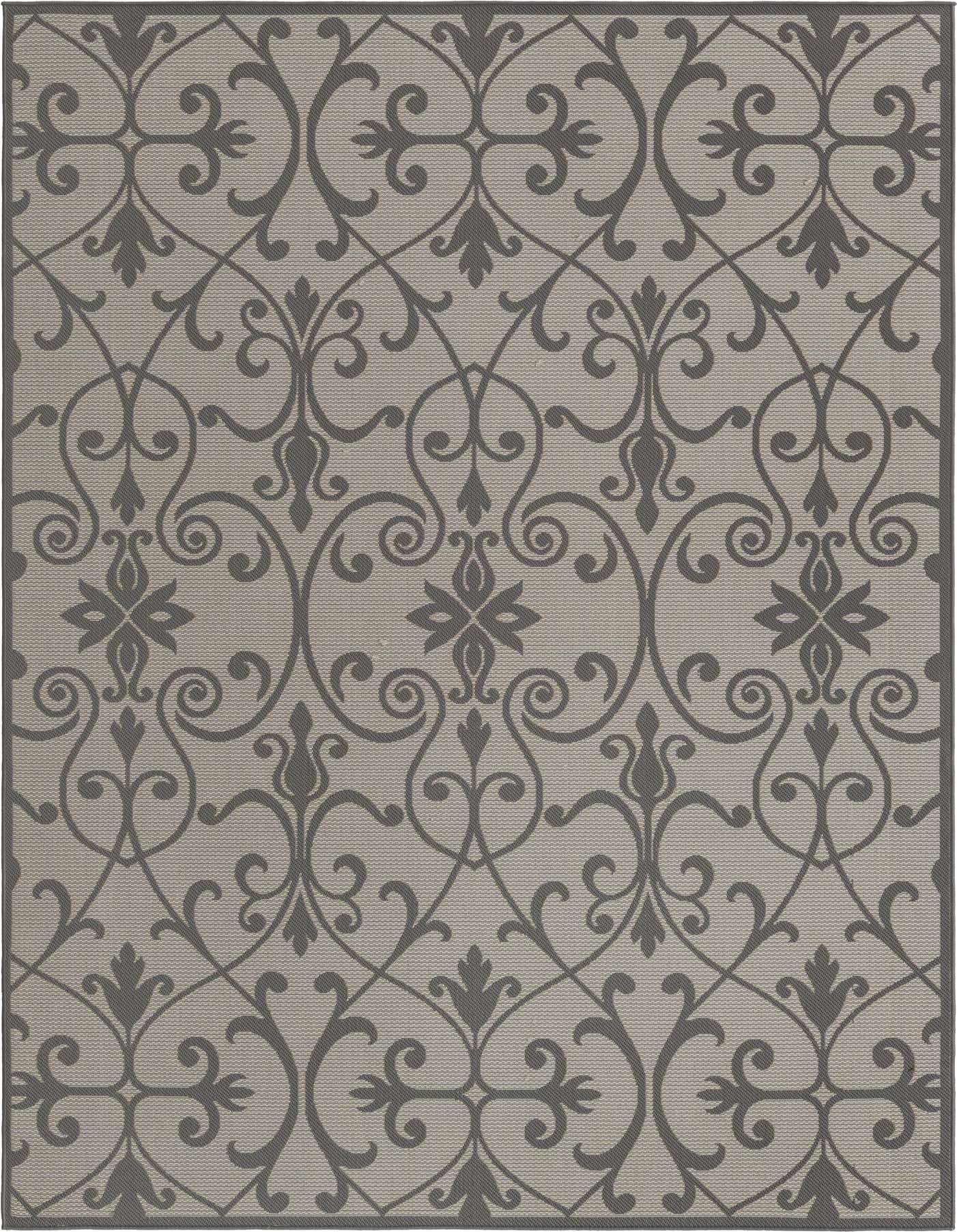7' x 10' Easy-Clean Botanical Indoor / Outdoor Rug