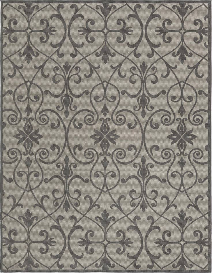 Detail image of 7' x 10' Easy-Clean Botanical Indoor / Outdoor Rug