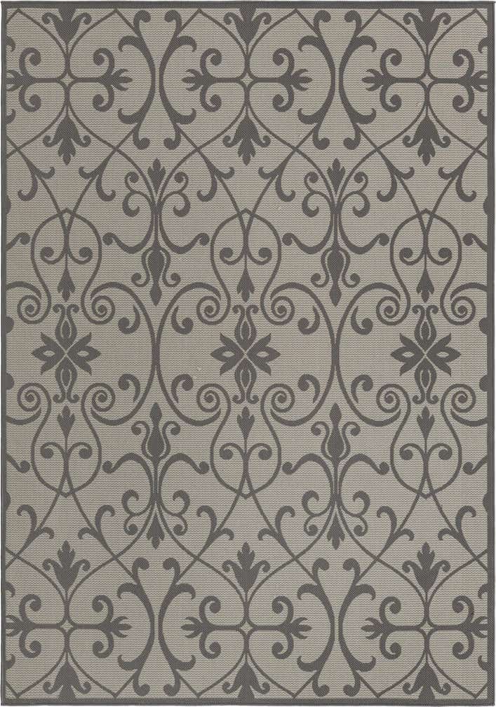 7' x 10' Easy-Clean Botanical Indoor / Outdoor Rug