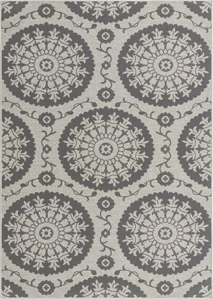 5' 3 x 8' Easy-Clean Botanical Indoor / Outdoor Rug