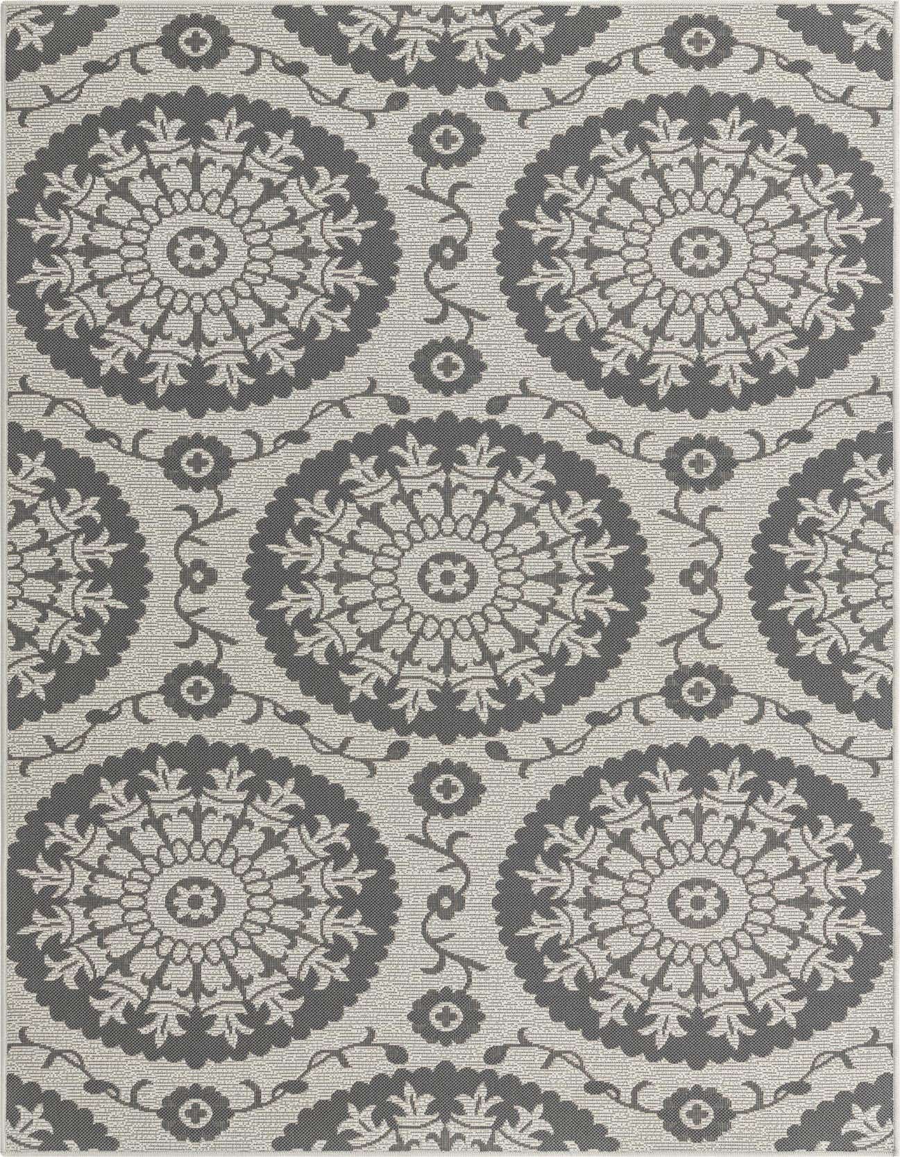 5' 3 x 8' Easy-Clean Botanical Indoor / Outdoor Rug