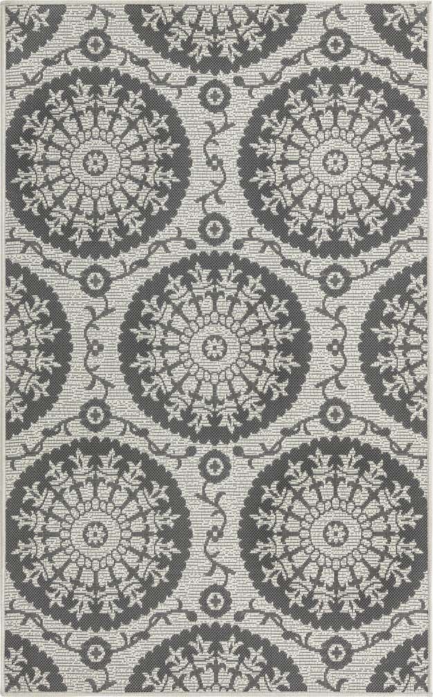 3' 3 x 5' Easy-Clean Botanical Indoor / Outdoor Rug