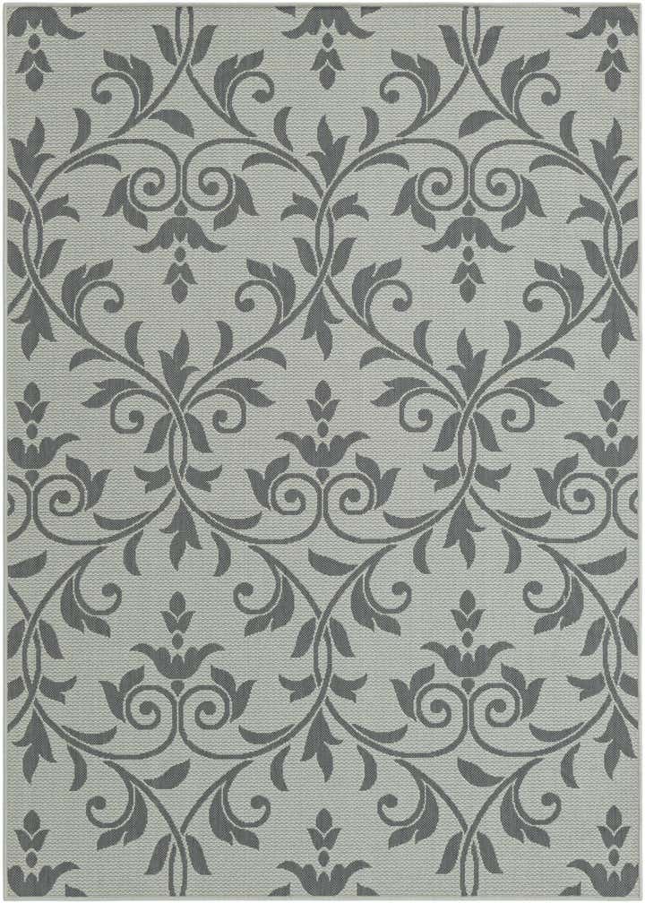 5' 3 x 8' Easy-Clean Botanical Indoor / Outdoor Rug