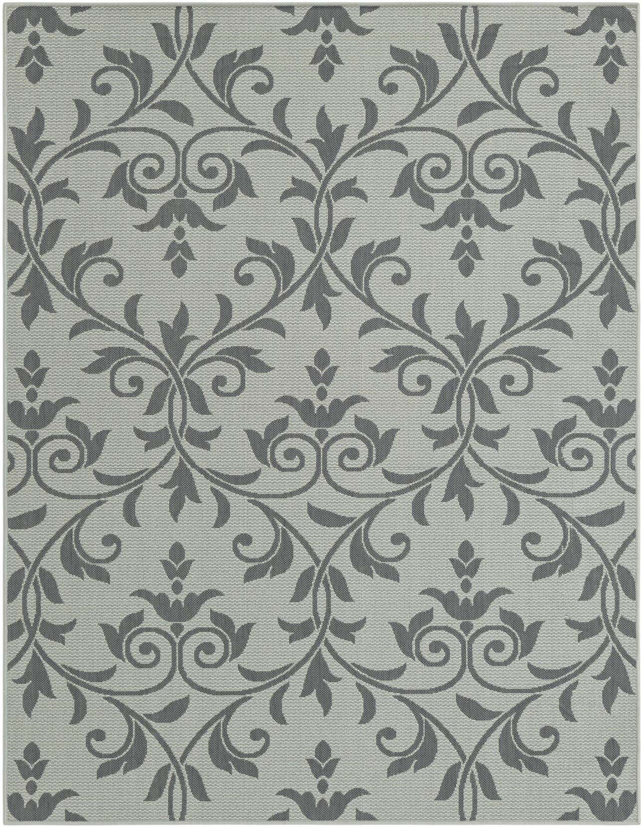 5' 3 x 8' Easy-Clean Botanical Indoor / Outdoor Rug