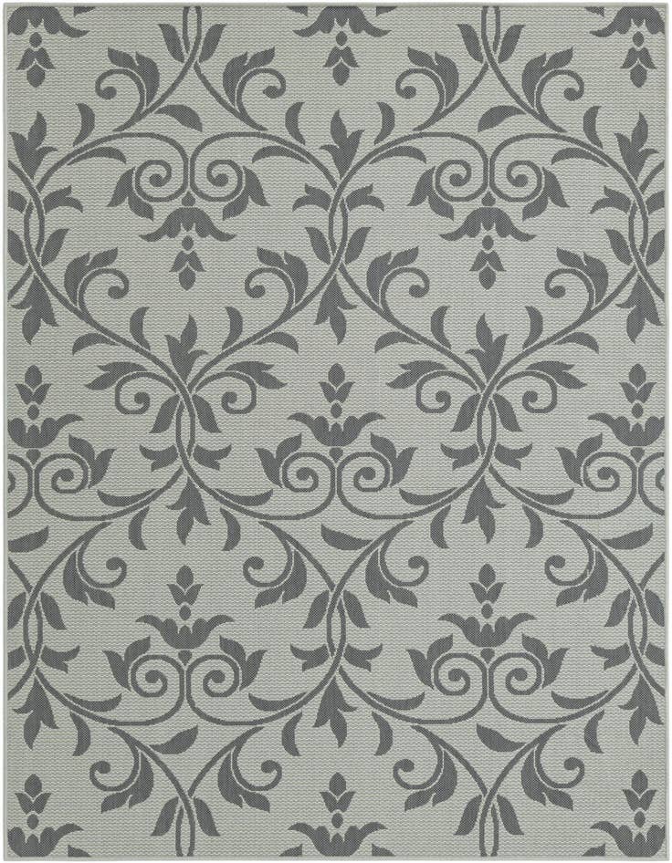 Detail image of 5' 3 x 8' Easy-Clean Botanical Indoor / Outdoor Rug