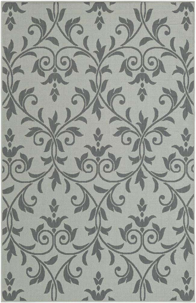 5' 3 x 8' Easy-Clean Botanical Indoor / Outdoor Rug
